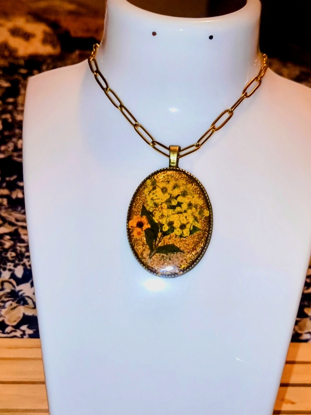 Fall Real Pressed Flower Necklace